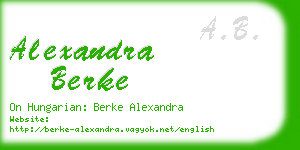 alexandra berke business card